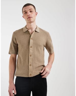 Blend 100% Cotton Regular Fit Knitted Polo - Natural
