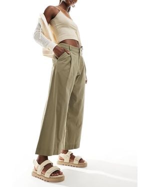 ASOS Wide Leg Crop Pants - Metallic