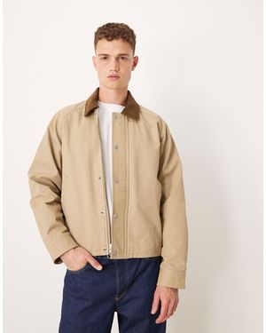 Abercrombie & Fitch Veste style barn jacket courte et légère - beige - Neutre