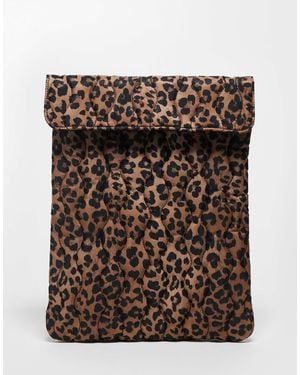 ASOS Quilted Laptop Sleeve - Brown