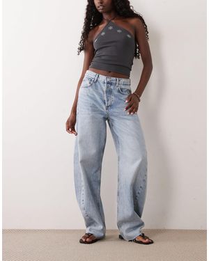 Mango Barrel-jeans - Blau