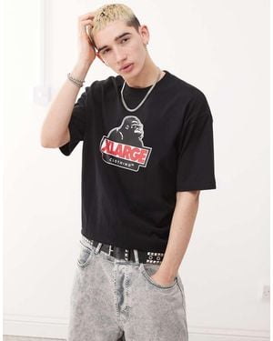 X-Large Oversized T-shirt With Slanted Og Logo Graphic - Black