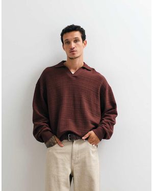 ASOS Polo Squadrata Oversize - Marrone