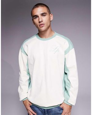 Liquor N Poker 400gsm Sweatshirt With Gothic Script Logo - Grey