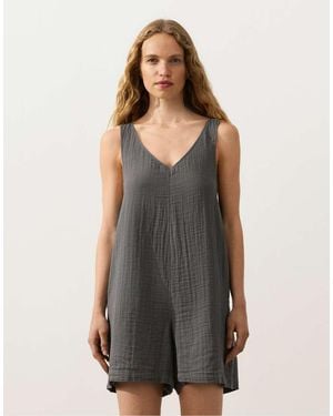 Oysho Short 100% Cotton Jumpsuit - Grey