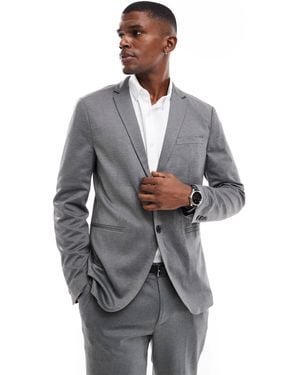 Jack & Jones Slim Fit Jersey Suit Jacket - Grey