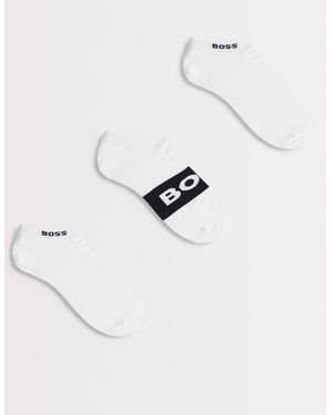 BOSS Boss Bodywear 3-pack Logo Ankle Socks - Natural