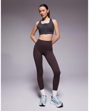 4505 Petite Seamless Baby Rib High Waist Gym leggings - Grey