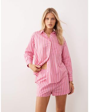 Iisla & Bird Short à rayures - et rouge - Rose