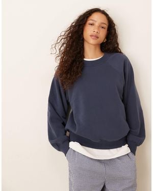 Abercrombie & Fitch – basic-sweatshirt - Blau