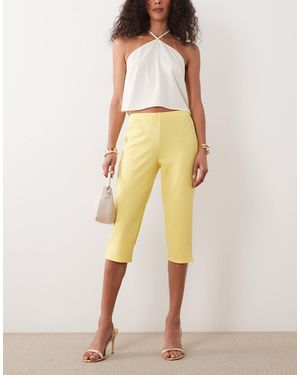 ASOS Capri Pants With Side Split - Yellow