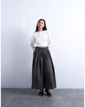 TOPSHOP Paper Bag Full Circle Maxi Skirt - White