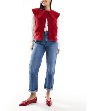 Don't Think Twice Dtt Veron Relaxed Fit Mom Jeans - Red