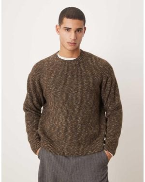 Abercrombie & Fitch Knitted Crew Neck Jumper - Brown