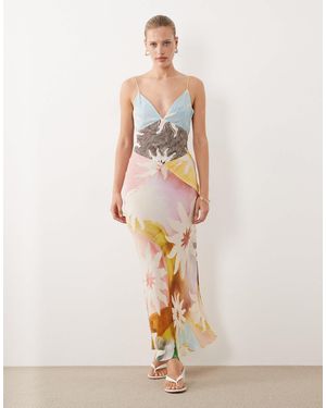 Never Fully Dressed Valeria Satin Cami Maxi Dress - White