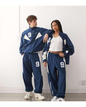 Collusion Nylon Panelled Tracksuit Co-Ord - Blue