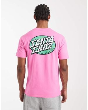 Santa Cruz Logo Back Print T-shirt - Pink