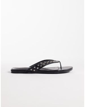 Public Desire Studded Thongs - White