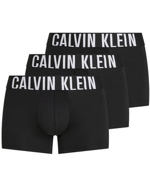 Calvin Klein Intense Power 3 Pack Trunks - Black