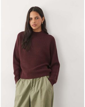 Threadbare High Neck Jumper - Red