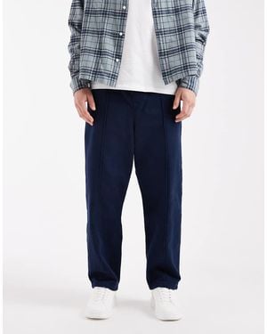 ASOS Pull On Tapered Pintuck Trousers - Blue