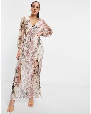 Lipsy Wrap Midi Dress - Multicolour