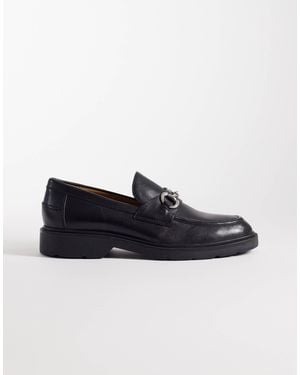 Jack & Jones Leather Loafers With Metal Detail - Blue