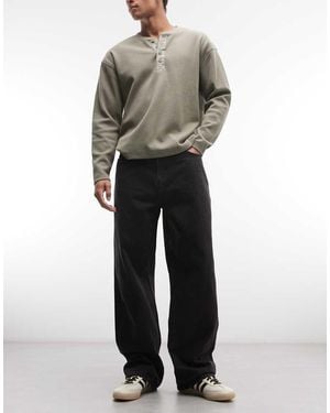 Weekday Galaxy Loose Fit Straight Leg Jeans - Black