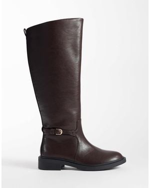 schuh Bottes d'équitation plates daniela en noir