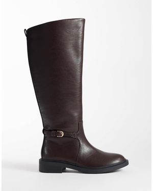 schuh Daniela flache reitstiefel - Schwarz