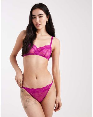 DORINA Tanga Fucsia De Encaje Origins De -Rosa