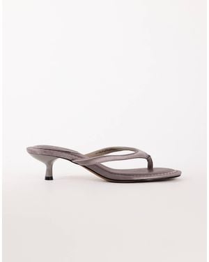 TOPSHOP Axel zehentrenner-sandalette mit mittelhohem absatz - Natur