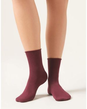 Calzedonia Non-Elastic Cotton Ankle Socks - Pink