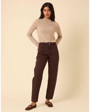 Nobody's Child Putney High Rise Barrel Leg Jeans - Natural