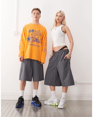 Collusion Unisex Check Jorts - Multicolour