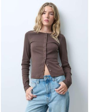 JJXX Vest Met Knopen En Ribbels - Bruin
