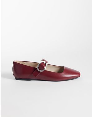 Calvin Klein Bailarinas Burdeos Cuadradas-Rojo - Morado