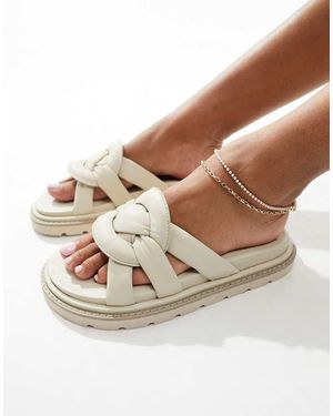 Walk London Sandalias Con Tiras Acolchadas De Cuero Budapest De - Neutro