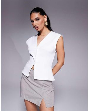 ASOS Premium Ponte Waistcoat - Grey