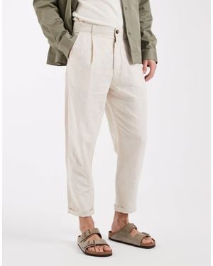 SELECTED Linen-blend Tapered Pants - White