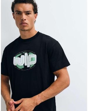Carhartt Wireless Front Graphic Wip Logo T-shirt - Blue