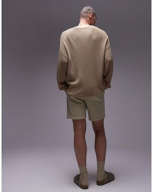TOPMAN Textured Shorts - Gray