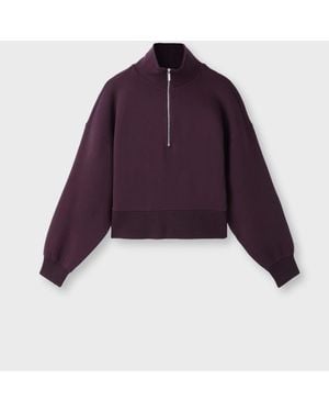 Stradivarius B10 Zip-up Sweatshirt With Collar - Purple