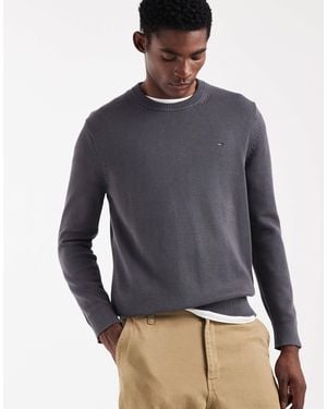 Tommy Hilfiger Chest Logo Slim Jumper - Grey