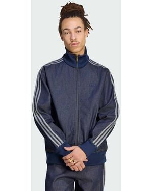 adidas Originals Firebird Adicolor Raw Denim Track Top - Blue