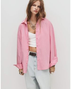 Pull&Bear Striped Shirt - Pink