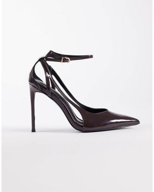 Public Desire Allegedly Pointed Toe Heeled Pumps - White