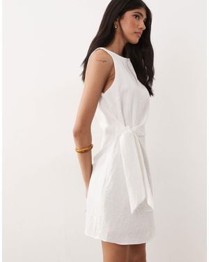 Mango – ärmelloses minikleid - Weiß
