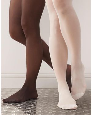 Monki 2 Pack 20 Denier Tights - Brown