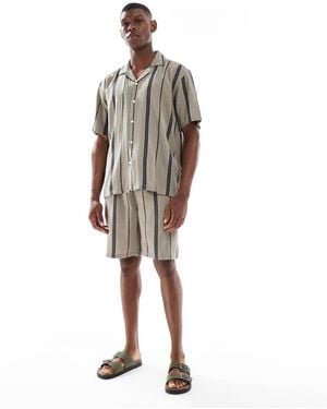 Only & Sons Linen Look Shorts - Multicolour